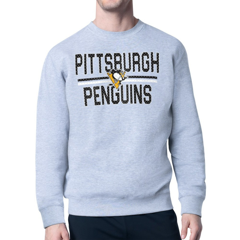 Pittsburgh Penguins Starter Mesh Look Team Name Logo Pullover Sweatshirt On Sale