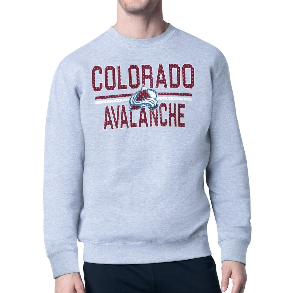 Colorado Avalanche Starter Mesh Look Team Name Logo Pullover Sweatshirt Sale