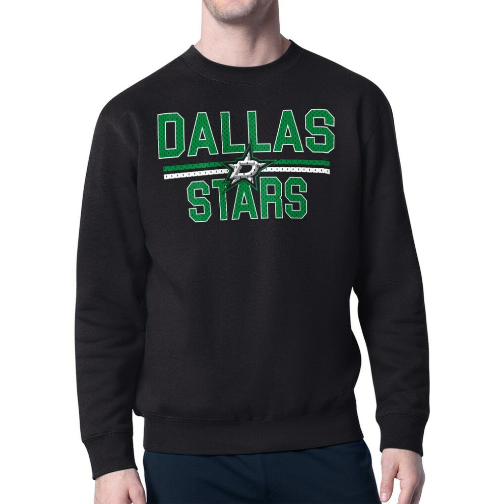 Dallas Stars Starter Mesh Look Team Name Logo Pullover Sweatshirt Sale