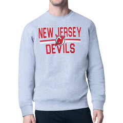 New Jersey Devils Starter Mesh Look Team Name Logo Pullover Sweatshirt Online