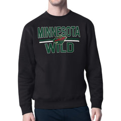 Minnesota Wild Starter Mesh Look Team Name Logo Pullover Sweatshirt On Sale