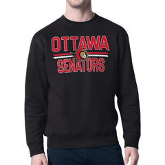 Ottawa Senators Starter Mesh Look Team Name Logo Pullover Sweatshirt For Sale