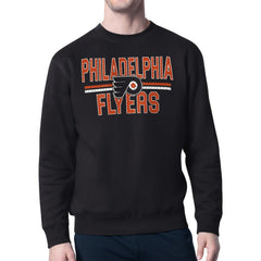 Philadelphia Flyers Starter Mesh Look Team Name Logo Pullover Sweatshirt On Sale