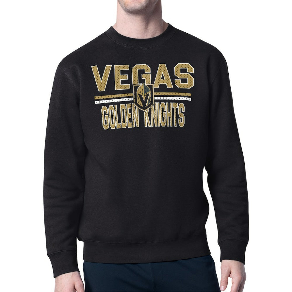Vegas Golden Knights Starter Mesh Look Team Name Logo Pullover Sweatshirt On Sale
