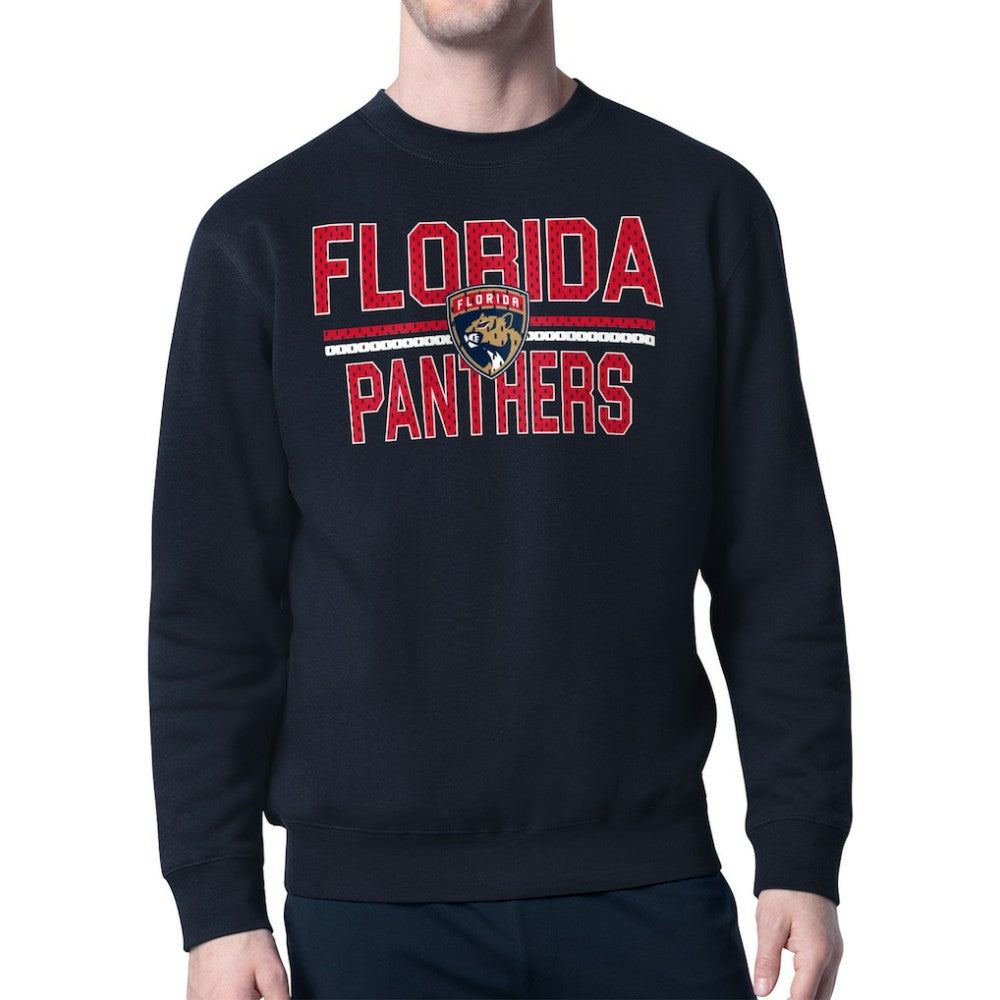 Florida Panthers Starter Mesh Look Team Name Logo Pullover Sweatshirt For Sale
