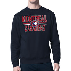 Montreal Canadiens Starter Mesh Look Team Name Logo Pullover Sweatshirt For Sale