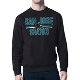 San Jose Sharks Starter Mesh Look Team Name Logo Pullover Sweatshirt For Sale