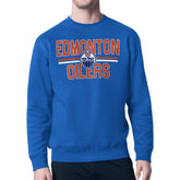 Edmonton Oilers Starter Mesh Look Team Name Logo Pullover Sweatshirt Discount