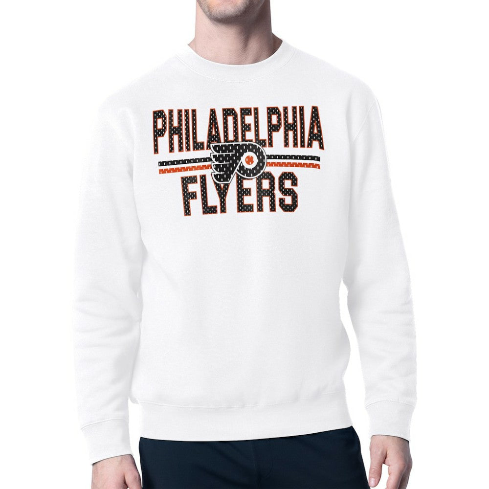 Philadelphia Flyers Starter Mesh Look Team Name Logo Pullover Sweatshirt Sale