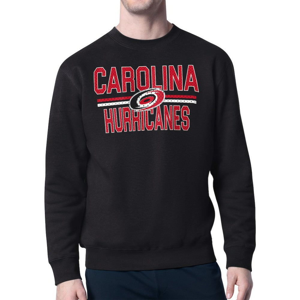 Carolina Hurricanes Starter Mesh Look Team Name Logo Pullover Sweatshirt Online