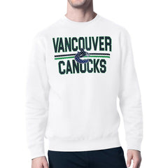 Vancouver Canucks Starter Mesh Look Team Name Logo Pullover Sweatshirt Online