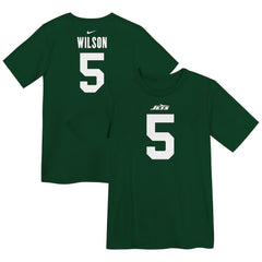 New York Jets Nike Garrett Wilson Preschool Player Name & Number T-Shirt