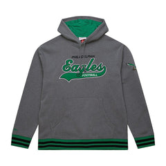 Philadelphia Eagles Mitchell & Ness Vintage Logo Snow Washed Fleece Pullover Hoodie