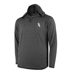 Chicago White Sox Butter Stripe Tri-Blend Long Sleeve Hoodie T-Shirt - Black | MLB New