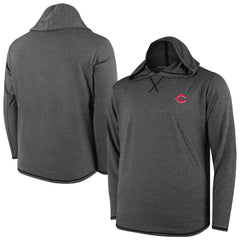 Cincinnati Reds Butter Stripe Tri-Blend Long Sleeve Hoodie T-Shirt - Black | MLB On Sale