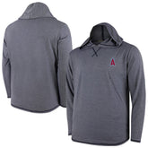 Los Angeles Angels Butter Stripe Tri-Blend Long Sleeve Hoodie T-Shirt - Navy | MLB On Sale