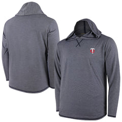Minnesota Twins Butter Stripe Tri-Blend Long Sleeve Hoodie T-Shirt - Navy | MLB Discount