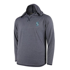 Seattle Mariners Butter Stripe Tri-Blend Long Sleeve Hoodie T-Shirt - Navy | MLB Online