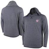 Washington Nationals Butter Stripe Tri-Blend Long Sleeve Hoodie T-Shirt - Navy | MLB Online