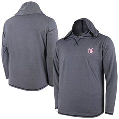 Washington Nationals Butter Stripe Tri-Blend Long Sleeve Hoodie T-Shirt - Navy | MLB Online
