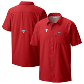 Philadelphia Phillies Columbia Slack Tide Omni-Wick Button-Up Camp Shirt | MLB Online