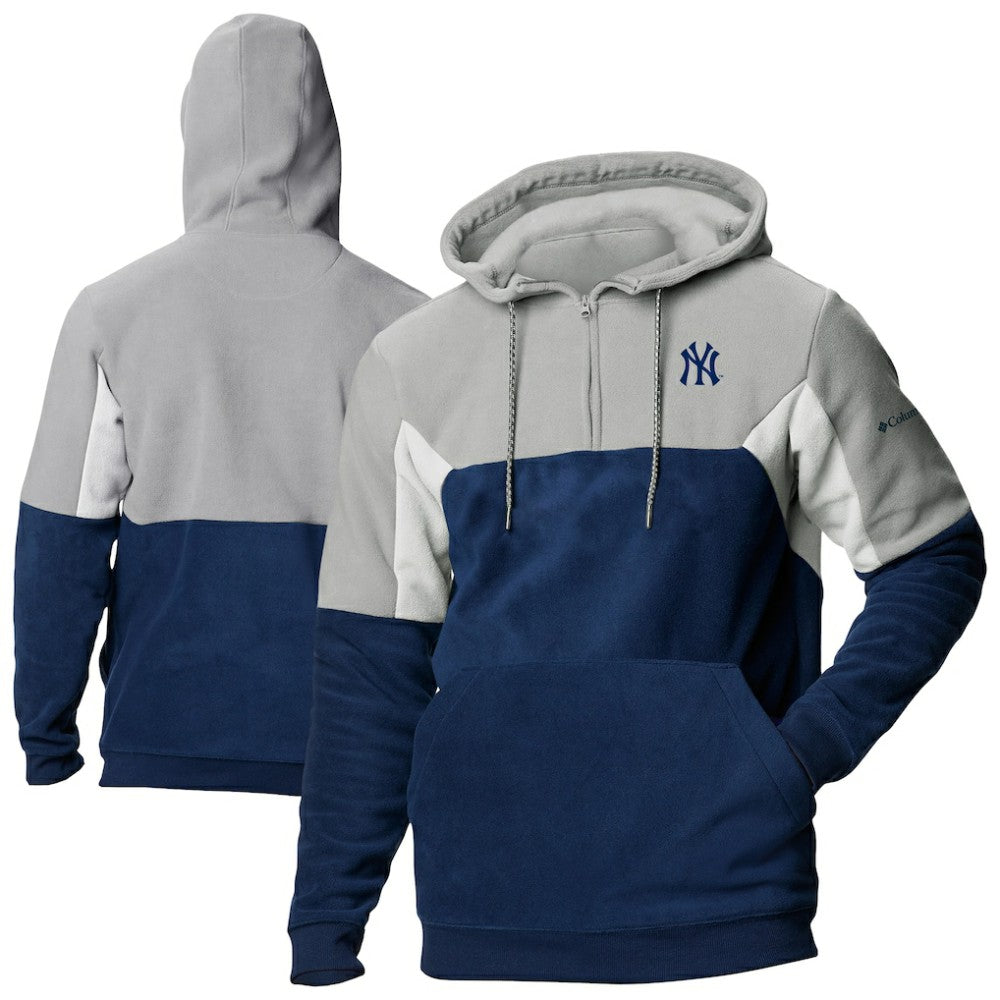 New York Yankees Columbia Lodge Fleece Quarter-Zip Hoodie | MLB US