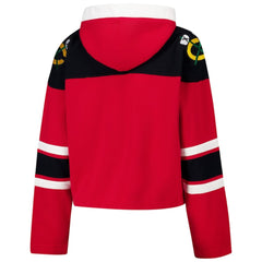 Chicago Blackhawks '47 Women's Cropped Superior Lacer Pullover Hoodie Discount