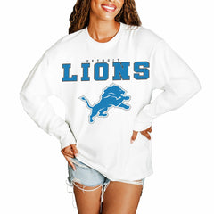 Detroit Lions Gameday Couture Women's Big Goals Oversized Long Sleeve T-Shirt