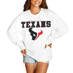 Houston Texans Gameday Couture Women's Big Goals Oversized Long Sleeve T-Shirt