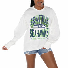 Seattle Seahawks Gameday Couture Women's Time Out Oversized Long Sleeve T-Shirt