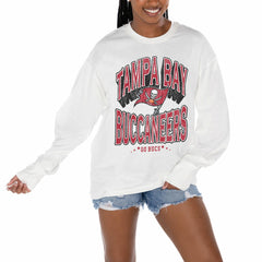 Tampa Bay Buccaneers Gameday Couture Women's Time Out Oversized Long Sleeve T-Shirt