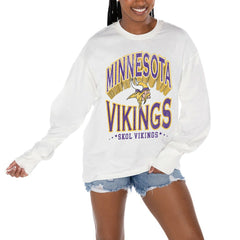 Minnesota Vikings Gameday Couture Women's Time Out Oversized Long Sleeve T-Shirt
