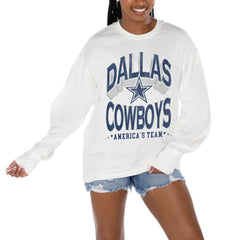 Dallas Cowboys Gameday Couture Women's Time Out Oversized Long Sleeve T-Shirt