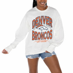 Denver Broncos Gameday Couture Women's Time Out Oversized Long Sleeve T-Shirt