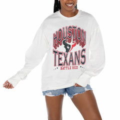 Houston Texans Gameday Couture Women's Time Out Oversized Long Sleeve T-Shirt