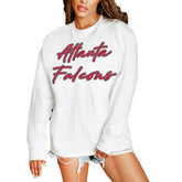 Atlanta Falcons Gameday Couture Women's Classic Comeback Oversized Long Sleeve T-Shirt