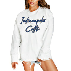 Indianapolis Colts Gameday Couture Women's Classic Comeback Oversized Long Sleeve T-Shirt