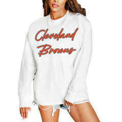 Cleveland Browns Gameday Couture Women's Classic Comeback Oversized Long Sleeve T-Shirt