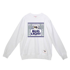 Baltimore Ravens Mitchell & Ness x Bud Light The Crest Pullover Sweatshirt
