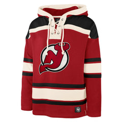 Jack Hughes New Jersey Devils '47 Big & Tall Lace-up Pullover Hoodie Discount