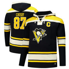 Sidney Crosby Pittsburgh Penguins '47 Big & Tall Lace-up Pullover Hoodie For Sale