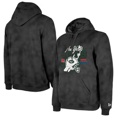 New York Jets New Era Identity Helmet Enzyme Washed Pullover Hoodie