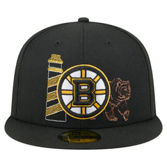 Boston Bruins New Era State Stitch 59FIFTY Fitted Hat On Sale