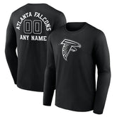 Atlanta Falcons Personalized Name & Number Monochrome Long Sleeve T-Shirt