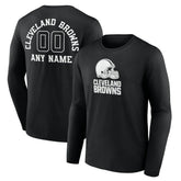 Cleveland Browns Personalized Name & Number Monochrome Long Sleeve T-Shirt