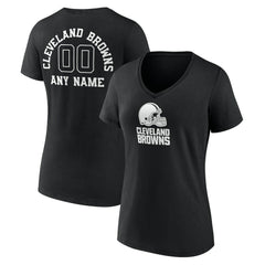 Cleveland Browns Women's Personalized Name & Number Monochrome V-Neck T-Shirt