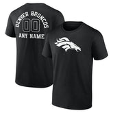 Denver Broncos Personalized Name & Number Monochrome T-Shirt