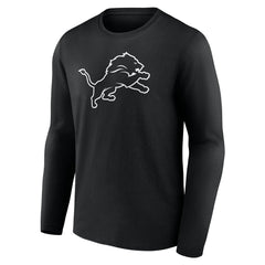 Detroit Lions Personalized Name & Number Monochrome Long Sleeve T-Shirt