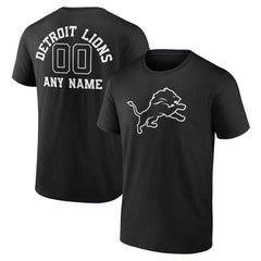 Detroit Lions Personalized Name & Number Monochrome T-Shirt