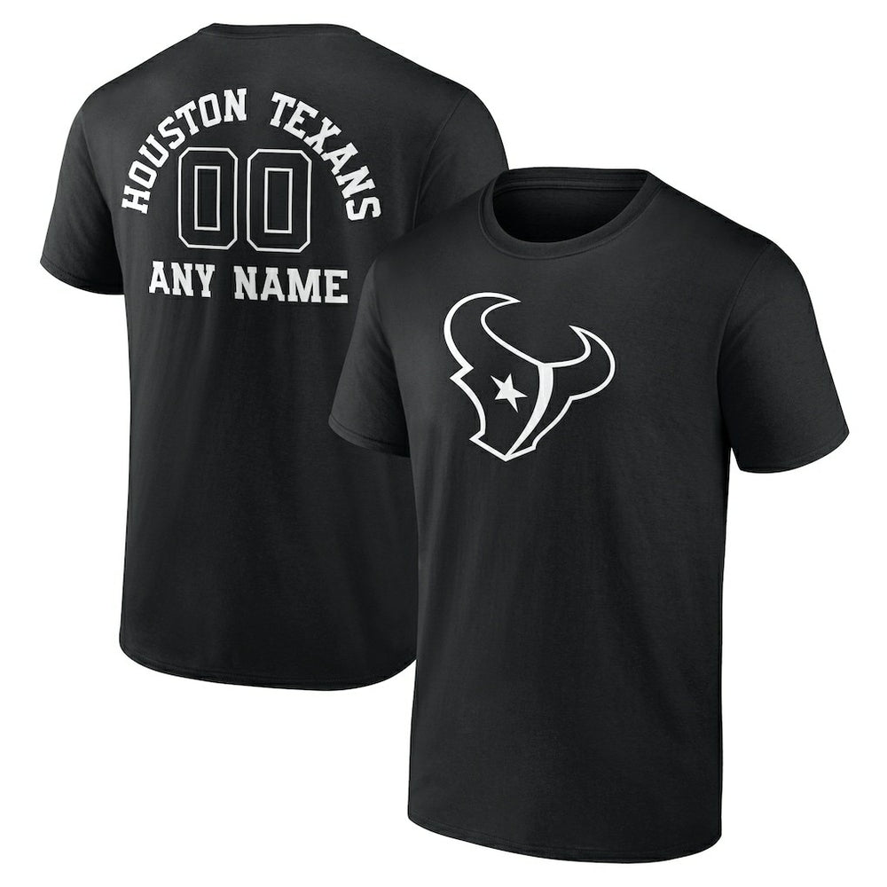 Houston Texans Personalized Name & Number Monochrome T-Shirt
